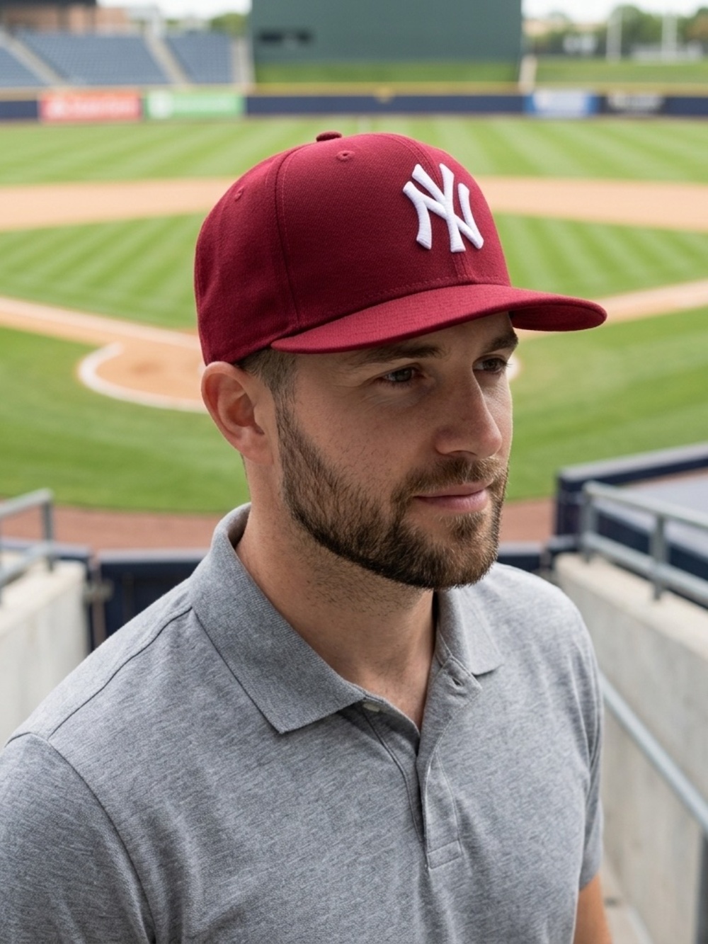 New Era 59FIFTY NY Yankees Desert Classic Burgundy/ Maroon Fitted Hat Size 7 3/4